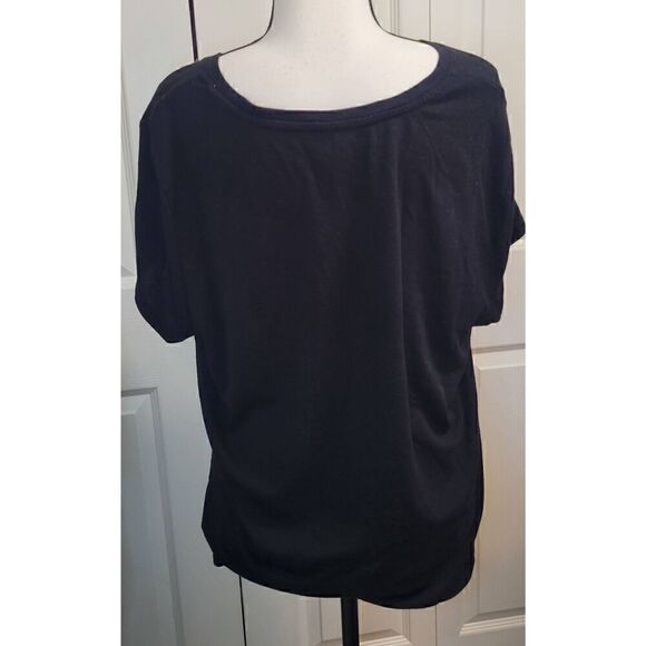 Apt 9 Holiday Cheer Vneck Tee Sz XL Black - Picture 3 of 5
